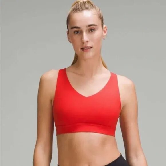 Lululemon Envital Bra B/C Cup Size 6 Solar Orange Womens Crossback Activewear - Picture 1 of 4